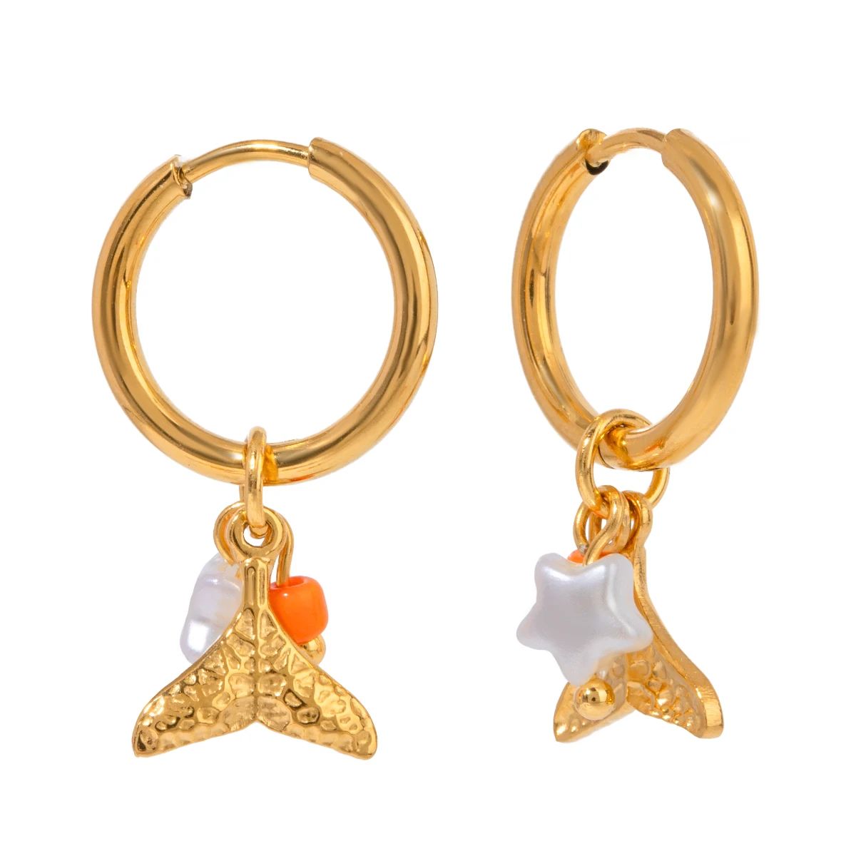 Fish Tail Charm Earrings