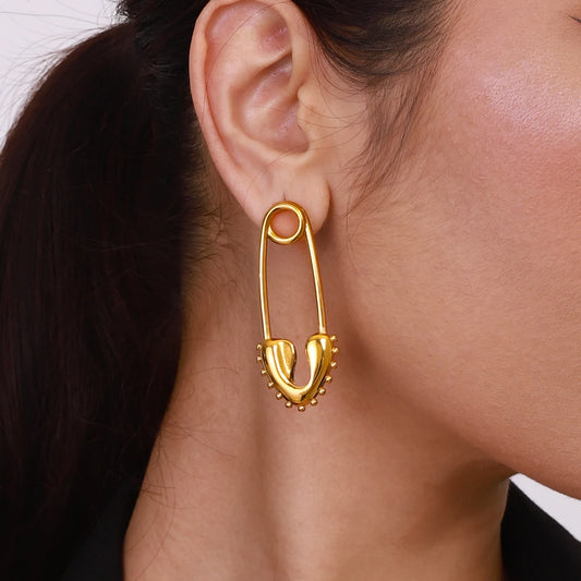 Heart Pinned Earrings