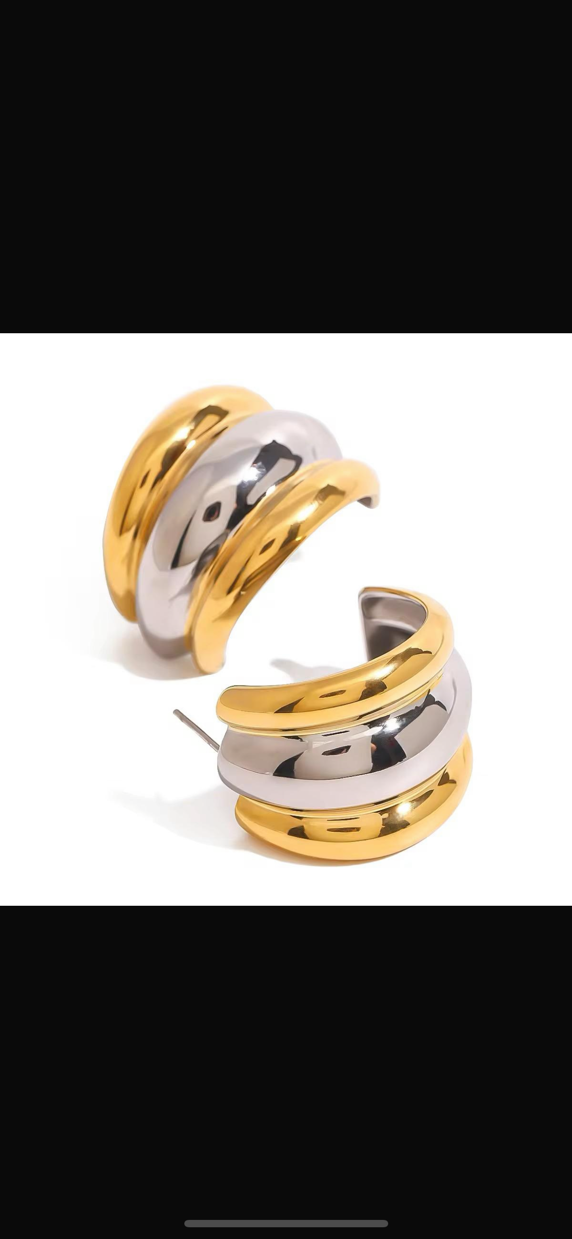 Mixed Metal Bold Earrings