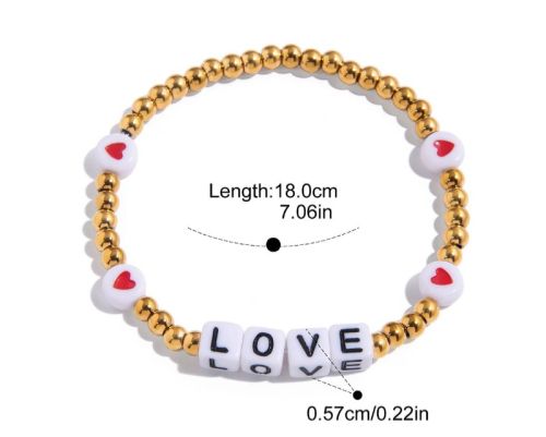 Love Golden Bead Bracelet