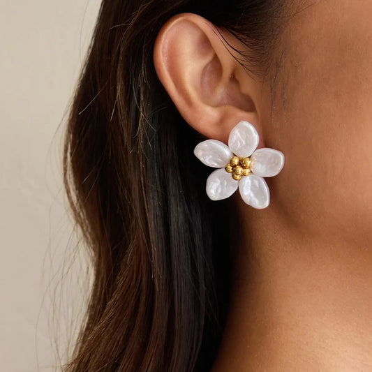 Flower Pearl Earrings