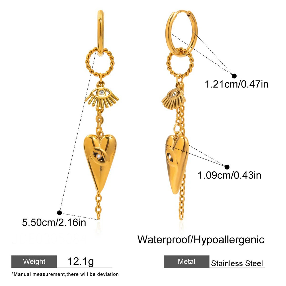 Eye Charms Drop Earrings