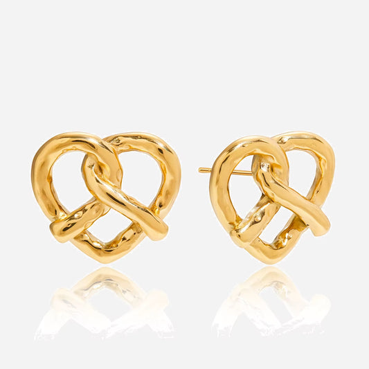 Pretzel Heart Earrings
