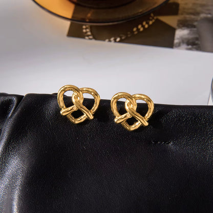 Pretzel Heart Earrings