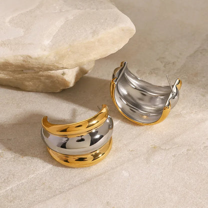 Mixed Metal Bold Earrings