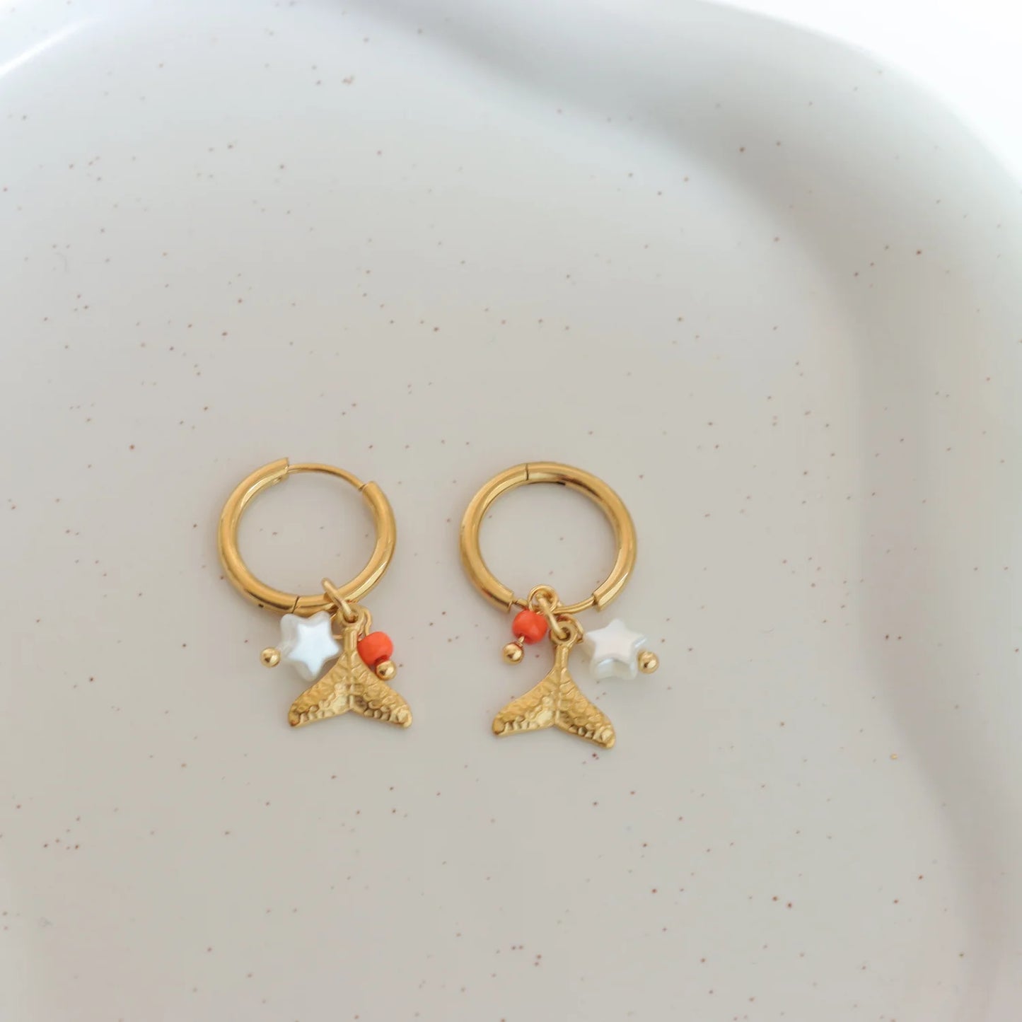 Fish Tail Charm Earrings