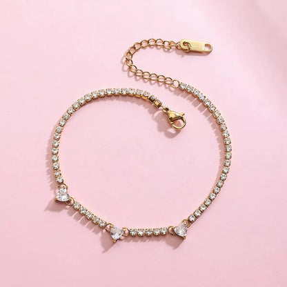 Heart Tennis Bracelet