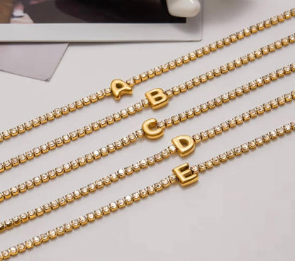 Initial Tennis Bracelet