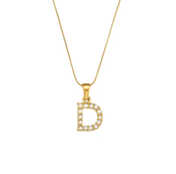 Initial Bling Necklace (Zirconia)