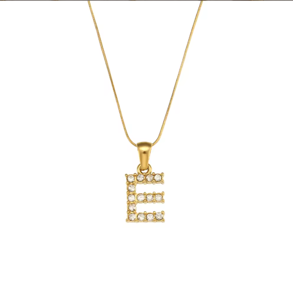Initial Bling Necklace (Zirconia)