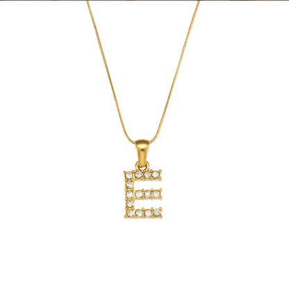 Initial Bling Necklace (Zirconia)