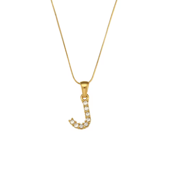 Initial Bling Necklace (Zirconia)