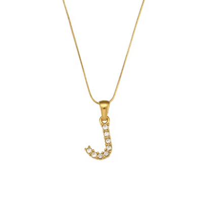 Initial Bling Necklace (Zirconia)