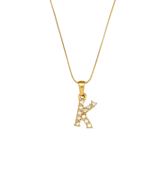 Initial Bling Necklace (Zirconia)