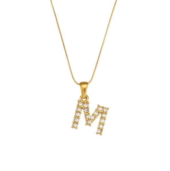 Initial Bling Necklace (Zirconia)