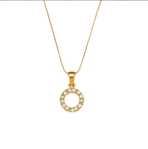 Initial Bling Necklace (Zirconia)