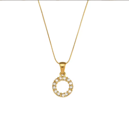 Initial Bling Necklace (Zirconia)