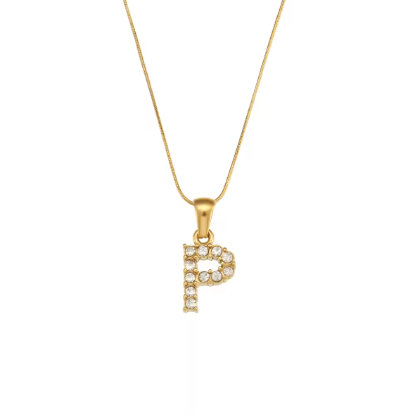 Initial Bling Necklace (Zirconia)