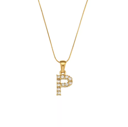 Initial Bling Necklace (Zirconia)