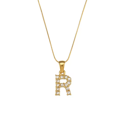 Initial Bling Necklace (Zirconia)