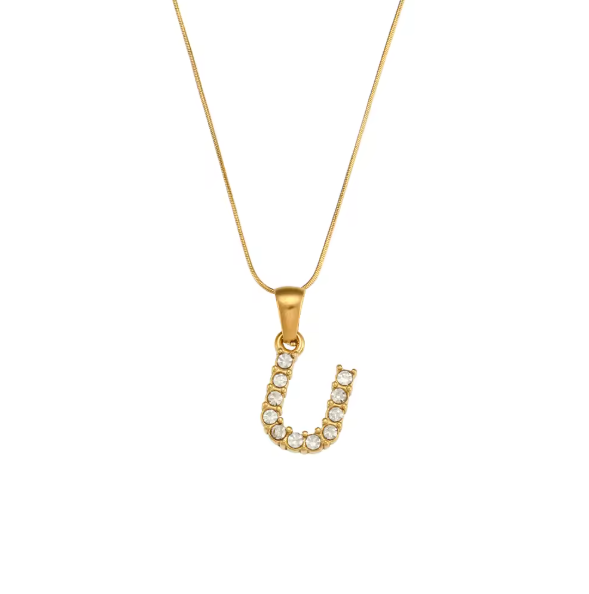 Initial Bling Necklace (Zirconia)