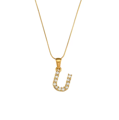 Initial Bling Necklace (Zirconia)