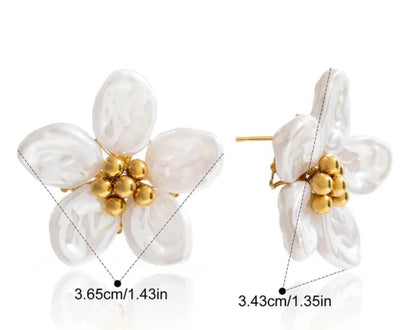 Flower Pearl Earrings