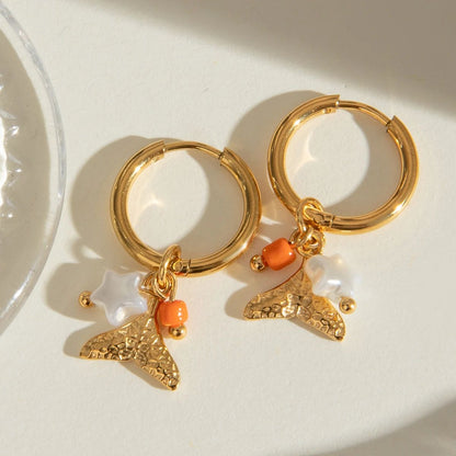 Fish Tail Charm Earrings